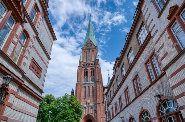 Historischer Dom Der Schweriner Altstadt — Stockfoto