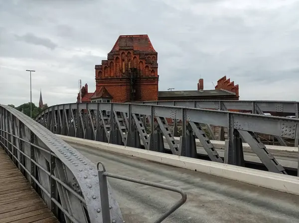 Lbeck Teki Eski Köprü Köprü Koruma Evi — Stok fotoğraf