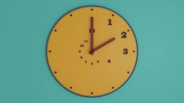 Loop Animation Clock Face Numbers Fly Out Movement Arrow Idea — Αρχείο Βίντεο