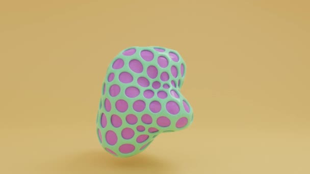 Loop Animation Unusual Abstract Object Sphere Grid Constantly Changing Shape — Wideo stockowe