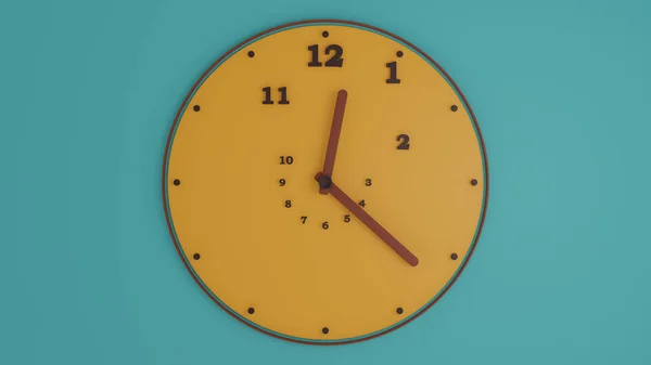 Rendu Une Horloge Murale Nombre Indiquant Heure Actuelle Été Augmenté — Photo