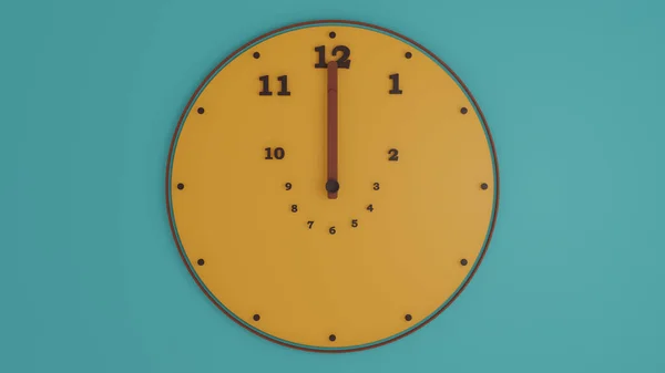 Representación Reloj Pared Número Que Indica Hora Actual Incrementado Los — Foto de Stock