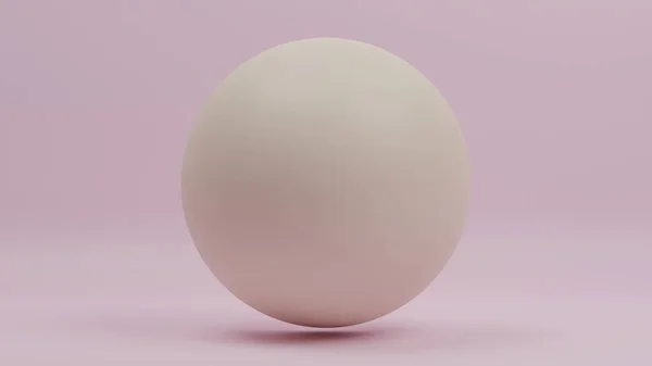 Weergave Elegante Crème Bol Een Roze Achtergrond Abstracte Illustratie — Stockfoto