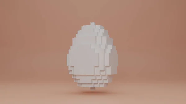 Rendering Set Many Cubes Forming Shape Egg Three Dimensional Image — Stock Photo, Image