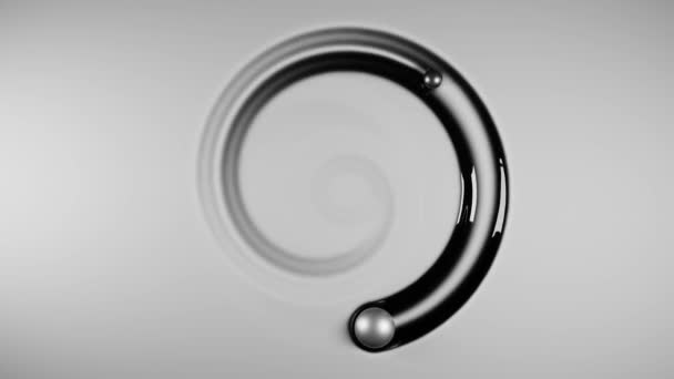 Loop Animation Der Kugelbewegung Auf Einer Weichen Flüssigen Oberfläche Kugeln — Stockvideo