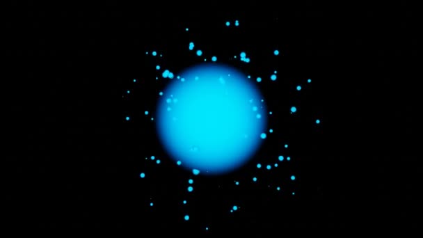 Animación Bucle Abstracto Una Nube Azul Una Esfera Que Salen — Vídeo de stock