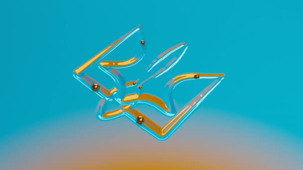 Schleifen Animation Einer Blauen Flüssigkeit Auf Deren Oberfläche Kugeln Das — Stockvideo