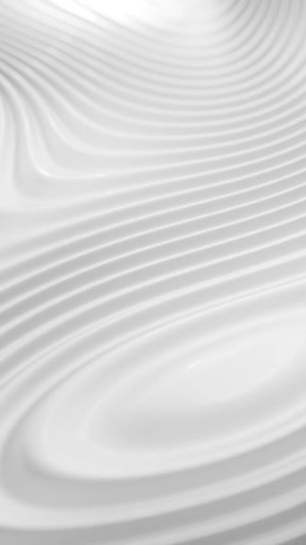 Loop Animation Abstract Background White Surface Moving Lines Smooth Curves — Stock Video