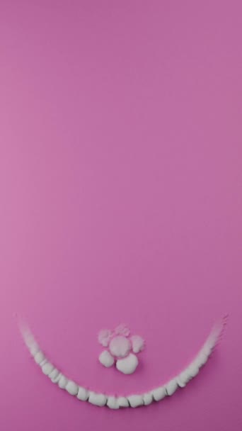 Великдень Цикл Анімації Вертикальна Орієнтація Рожевому Тлі Являється Зображення Пасхального — стокове відео