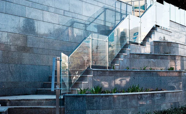 Steps Contemporary Granite Stone Stairs Architectural Details Exterior — Stockfoto