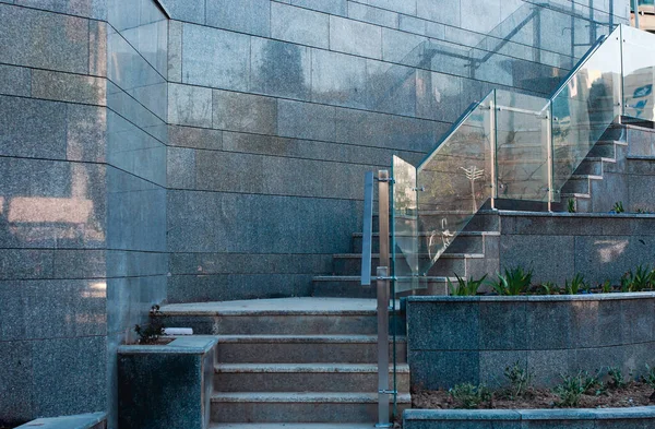 Steps Contemporary Granite Stone Stairs Architectural Details Exterior — Photo