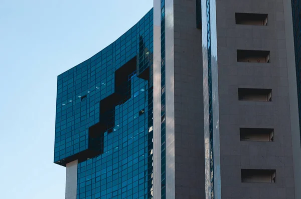 Şehir Merkezindeki Modern Binalar Yüksek Teknoloji Mimarisi — Stok fotoğraf
