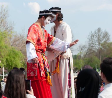 Taşkent, Özbekistan - 21 Mart 2023: Nowruz bayramı, konser 