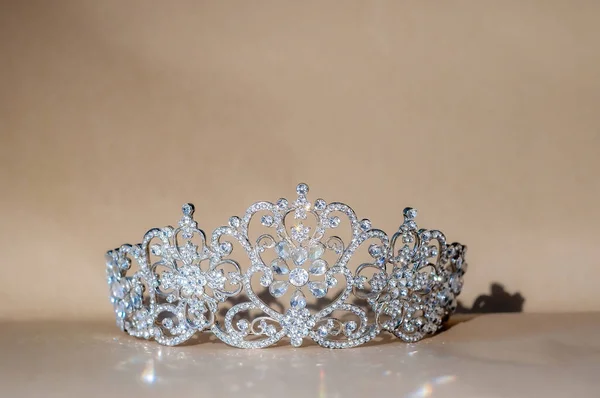 Principessa Regina Corona Diadema Sposa Matrimonio Carnevale — Foto Stock