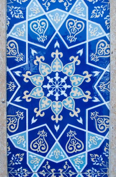 Wzór Uzbekistanu Taszkent Detale Dekoracji Ścian — Zdjęcie stockowe