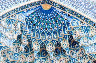 Cami dış motifi, ayrıntılar. Semerkand, Özbekistan