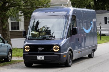 Springfield, Ohio ABD 9 Ağustos 2024: Amazon arabası