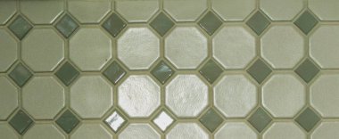 Banyo ve mutfak için çeşitli dokuların, şekillerin ve renklerin dekoratif duvar fayansları.