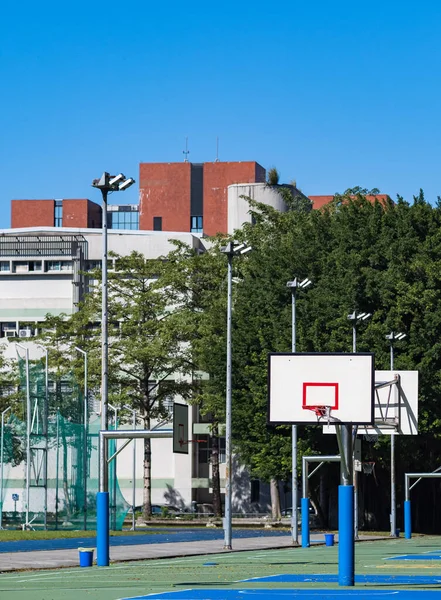 Terrain Basket Extérieur École — Photo