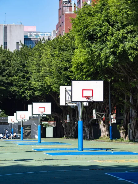 Terrain Basket Extérieur École — Photo