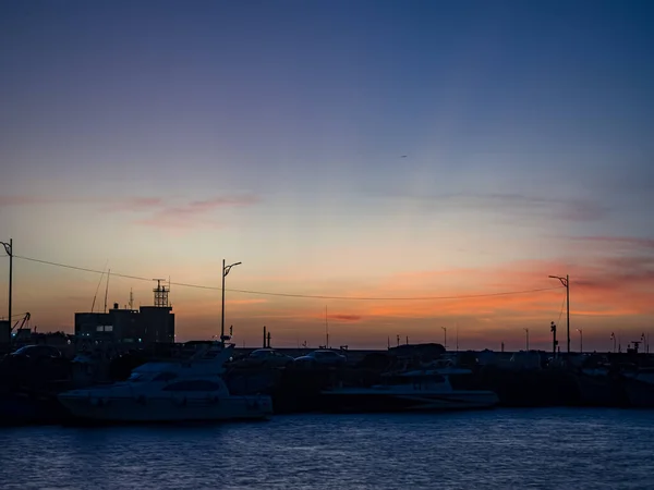 Fischereihafen Hsinchu Bei Sonnenuntergang — Stockfoto