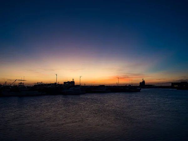 Fischereihafen Hsinchu Bei Sonnenuntergang — Stockfoto