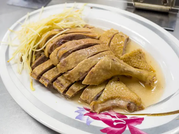 Tchajwanské Tradiční Jídlo Nasekané Vařené Kachny — Stock fotografie