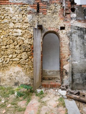 Tainan, Tayvan 'daki eski Anping caddesinde eski binalar.