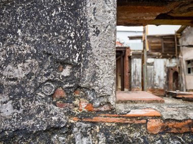 Tainan, Tayvan 'daki eski Anping caddesinde eski binalar.