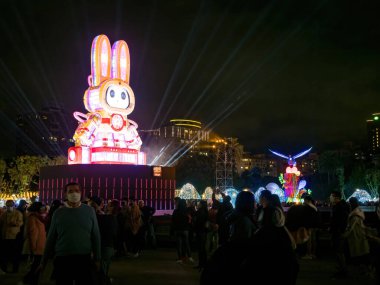 TAIPEI-FEB 8:Taiwan Lantern Festival facade on February 8,2023 in TAIPEI, TAIWAN.Since 2001,The Festival has been held in different cities across Taiwan,and it's returning to Taipei after 23 years.
