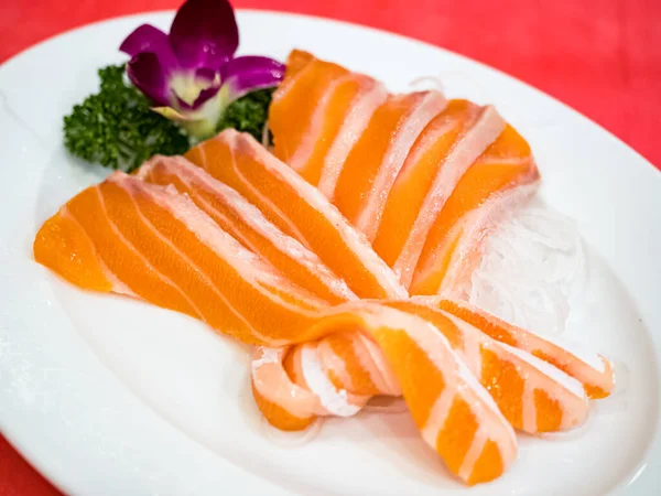 Somon Sashimi Pește Crud Alimente Japoneze — Fotografie, imagine de stoc