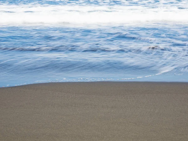 Długa Ekspozycja Mglistej Plaży Piaskowej Tajwanie — Zdjęcie stockowe