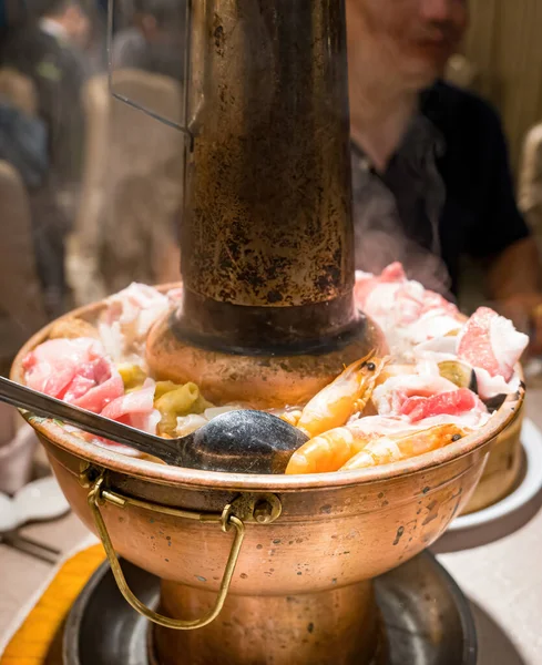 Fleisch Mit Eingelegtem Kohl Hot Pot — Stockfoto