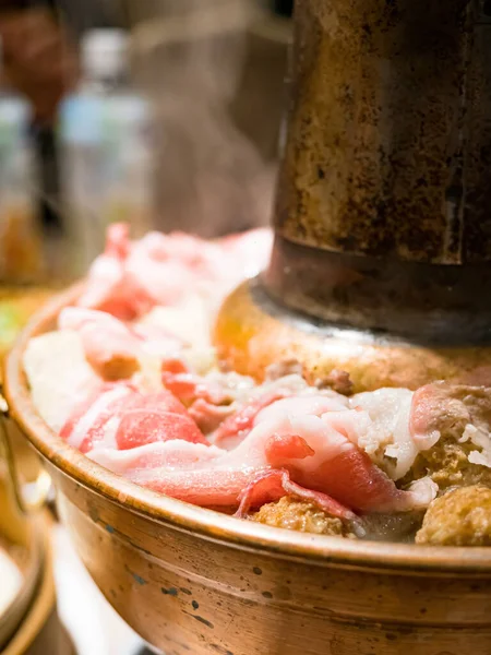 Mięso Marynowaną Kapustą Hot Pot — Zdjęcie stockowe