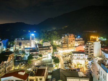 Güneş Ay Gölü, Tayvan - 10 Haziran: 10 Haziran 2023 'te Sun Moon Gölü, Tayvan' da birçok tekne iskeleye park etti. Sun Moon Gölü, Tayvan 'ın en büyük su kaynağıdır..