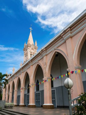 Da Nang , Vietnam - May 24 2024: Da Nang Catheral facade in da nang,Vietnam. The creation of the diocese in present form was declared January 18, 1963. clipart