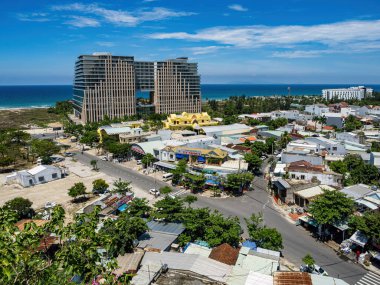Da Nang, Vietnam - 24 Mayıs 2024: Mermer Dağların manzarası - beş mermer ve kireçtaşı tepelerden oluşan bir küme.