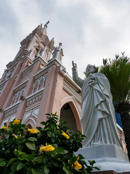 stock image Da Nang , Vietnam - May 24 2024: Da Nang Catheral facade in da nang,Vietnam. The creation of the diocese in present form was declared January 18, 1963.