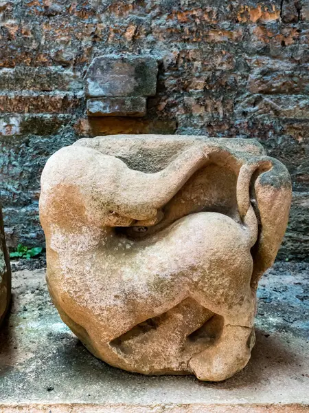 Quang Nam, Vietnam - 26 Mayıs 2024: Oğlum Sığınağı 'ndaki turistler, 4 ve 13. yüzyıllar arasında eşsiz bir kültür olan Hinduizm, Vietnam kıyılarında gelişmiştir..