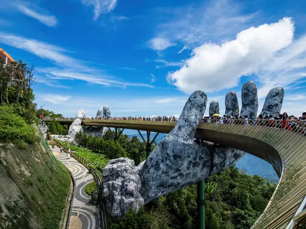 stock image Da Nang, Vietnam -May 28,2024 :Sun World Ba Na Hills is a resort complex combining entertainment with the highest level in Vietnam,traveling on cable lines, watching the primeval forest in succession.