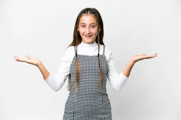 Young Girl Isolated White Background Shocked Facial Expression — Stock Photo, Image