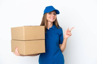 Litvanyalı kadın beyaz arka planda izole edildi.