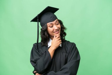 Arjantinli genç bir üniversite mezunu.