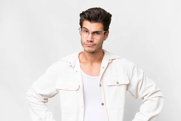 Young Handsome Caucasian Man Isolated White Background Angry — Stockfoto