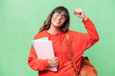 Genç beyaz kadın izole bir geçmişi var. Zaferi kutluyorlar.