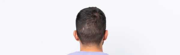 Junger Kaukasischer Mann Isoliert Auf Weißem Hintergrund Rückenlage — Stockfoto