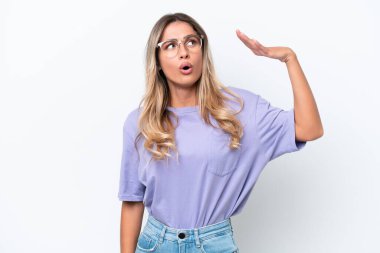 Young Uruguayan woman isolated on white background with tired and sick expression