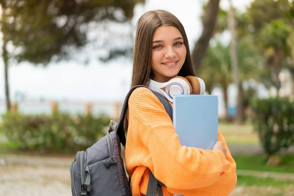 Young Student Girl Isolated Background — Stock Photo, Image
