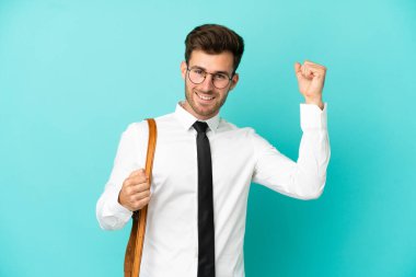 Bir zaferi kutlayan iş adamı izole edilmiş.