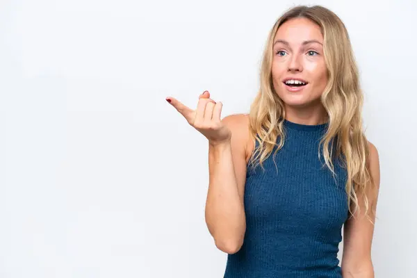 Young Russian Woman Isolated White Background Intending Realizes Solution While Stock Photo